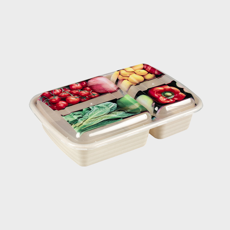 Stackable Dual Compartment Plastic Fast Food Box PFK002
