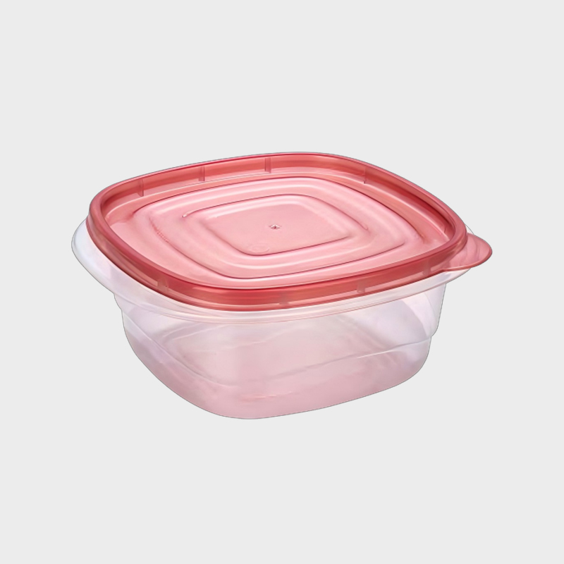 PFB010 1000ml Square PP Food and Agricultural Storage Container Set na may Pulang Takip