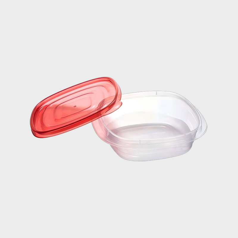 PFB018 650ml Micro-Capacity Square PP Food and Agricultural Storage Container Set na may Pulang Takip