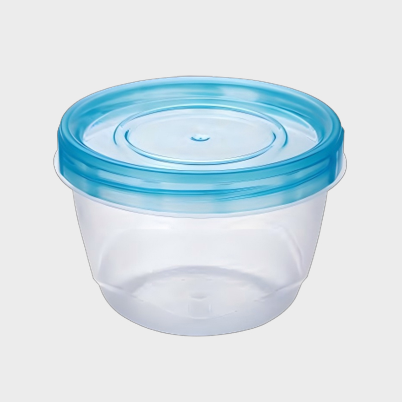 PFB019 473ml Round PP Ice Cream Storage Cup na may Asul na Takip
