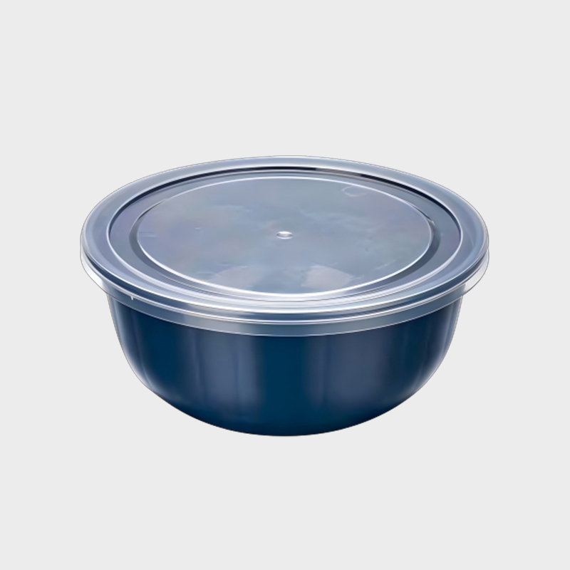 PFB021 885ml Round Bowl-Shaped Deep Blue PP Food Storage Container na may Malinaw na Takip