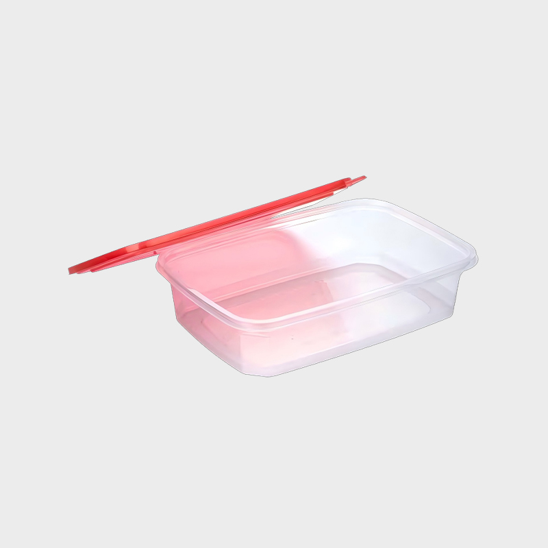 PFB056 3700ml Rectangular PP Food and Agricultural Storage Container Set na may Pulang Takip