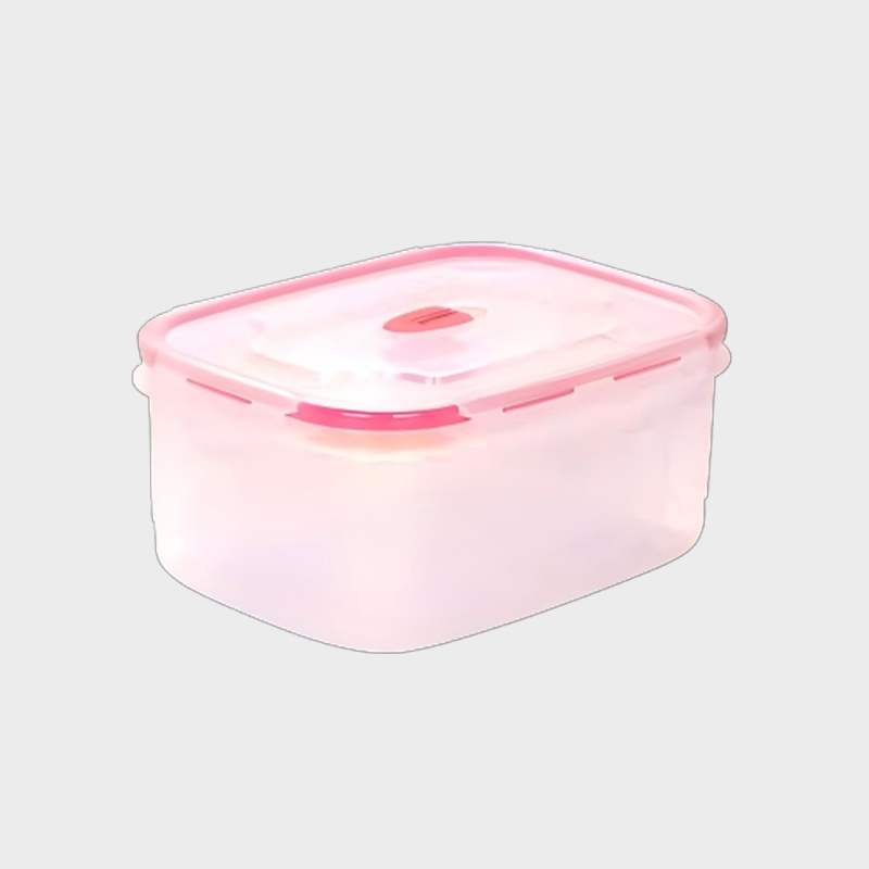 PFT003 Multi-Color Coding Rectangular PP+TPR Food Storage Container 3-Pack Set na may Latch-less Overmolded Vented Lids (480ml + 1000ml + 1800ml)